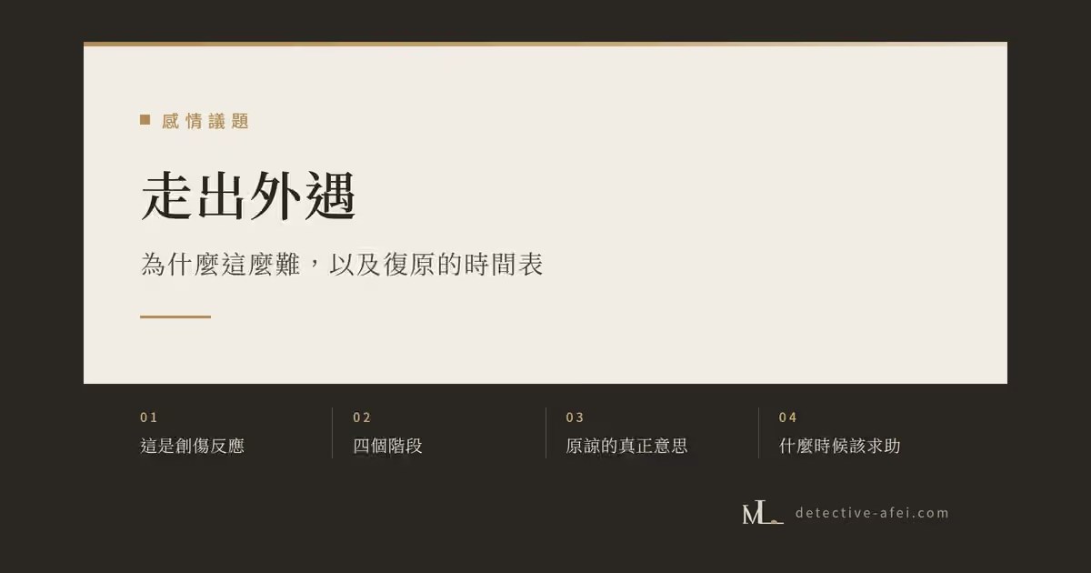 走出外遇的復原階段
